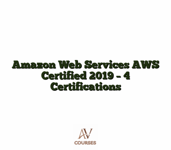 Amazon Web Services AWS Certified 2019 - 4 Certifications