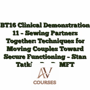 BT16 Clinical Demonstration 11 - Sewing Partners Together: Techniques for Moving Couples Toward Secure Functioning - Stan Tatkin, PsyD, MFT