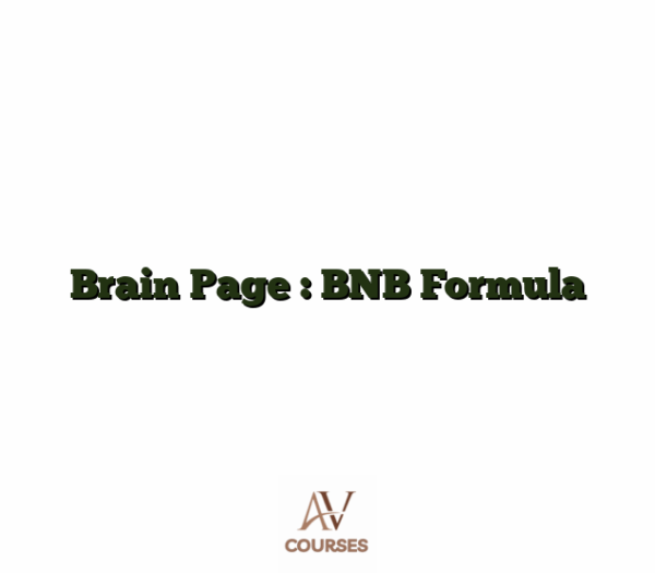Brain Page : BNB Formula