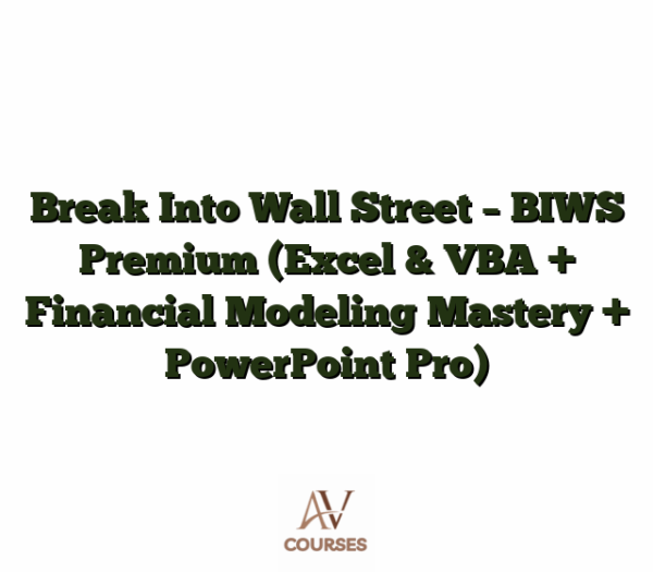 Break Into Wall Street - BIWS Premium (Excel & VBA + Financial Modeling Mastery + PowerPoint Pro)