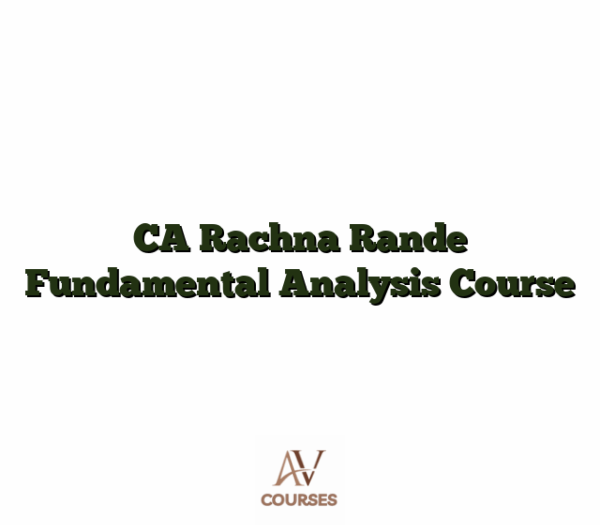 CA Rachna Rande Fundamental Analysis Course