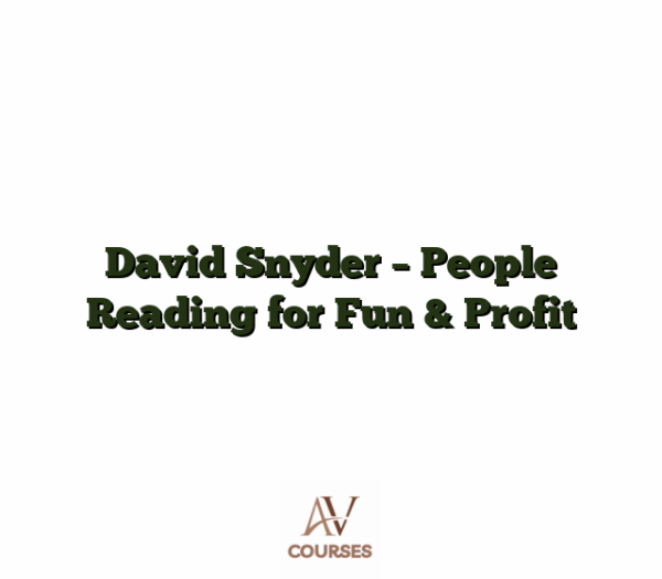 David Snyder - People Reading for Fun & Profit