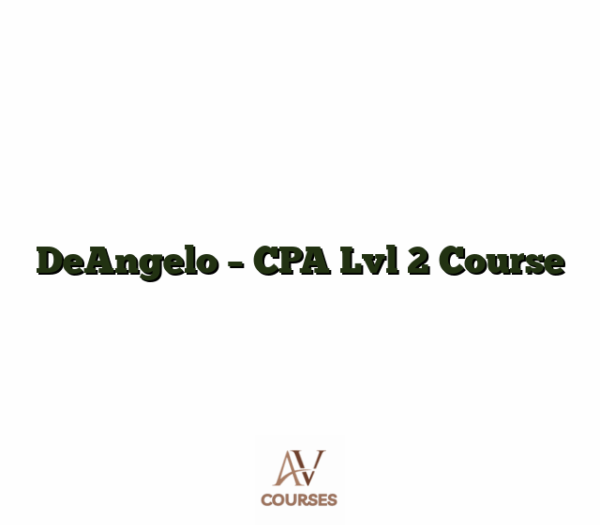 DeAngelo - CPA Lvl 2 Course