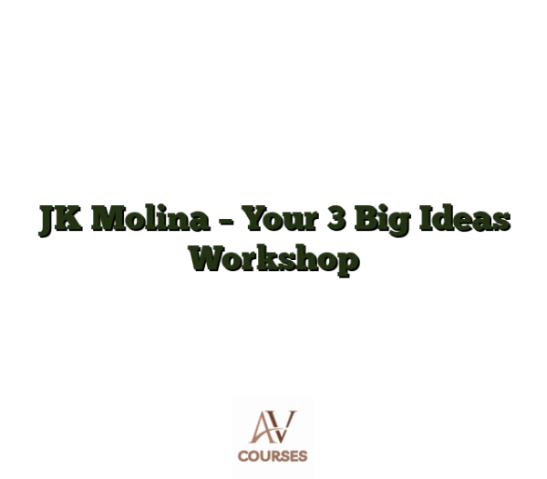 JK Molina - Your 3 Big Ideas Workshop