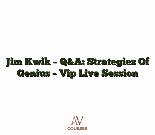 Jim Kwik - Q&A: Strategies Of Genius - Vip Live Session