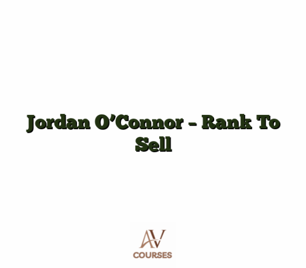 Jordan O'Connor - Rank To Sell