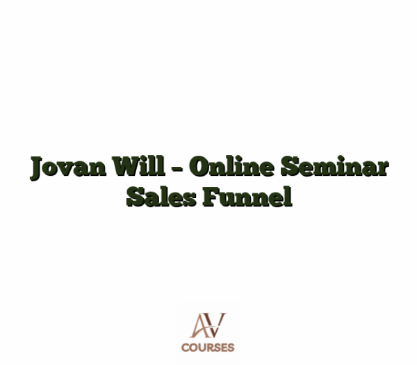 Jovan Will - Online Seminar Sales Funnel