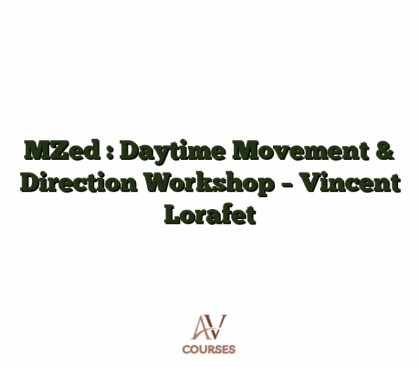 MZed : Daytime Movement & Direction Workshop - Vincent Lorafet