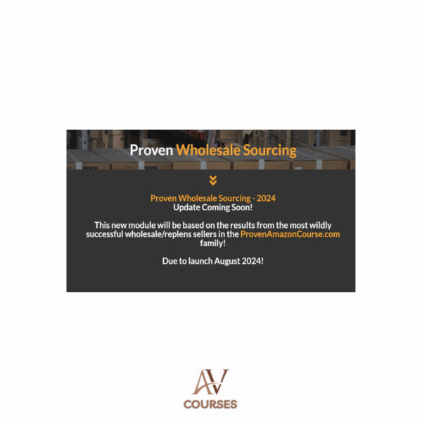 Proven Amazon Course - Proven Wholesale Sourcing
