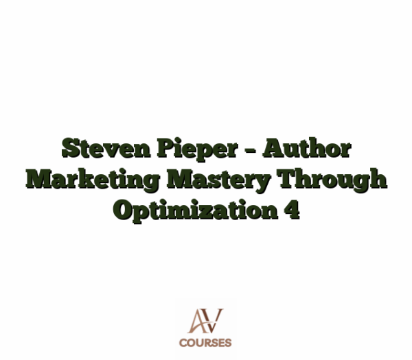 Steven Pieper - Author Marketing Mastery Through Optimization 4