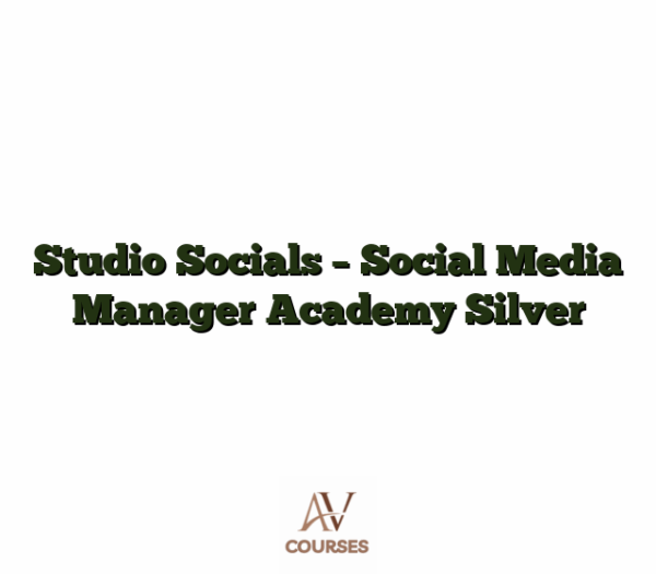 Studio Socials - Social Media Manager Academy Silver