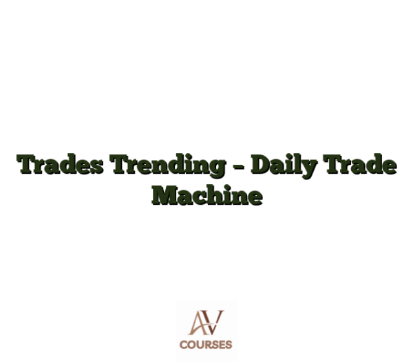 Trades Trending - Daily Trade Machine