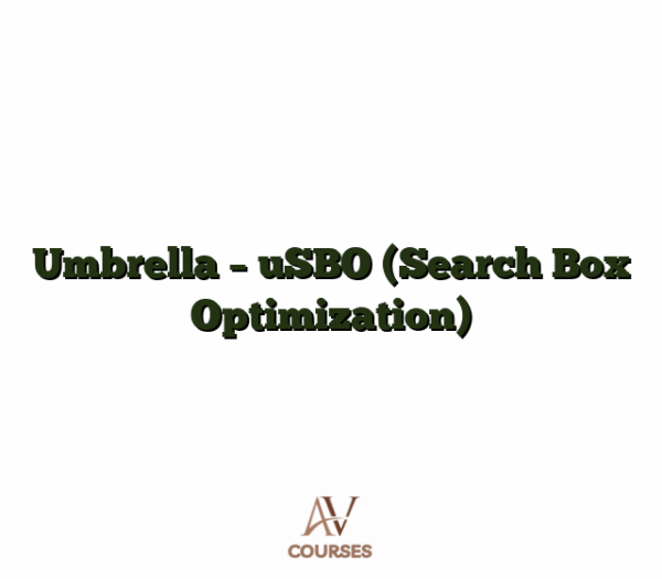Umbrella - uSBO (Search Box Optimization)