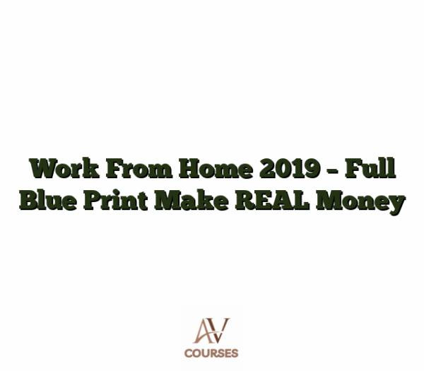 Work From Home 2019 - Full Blue Print Make REAL Money