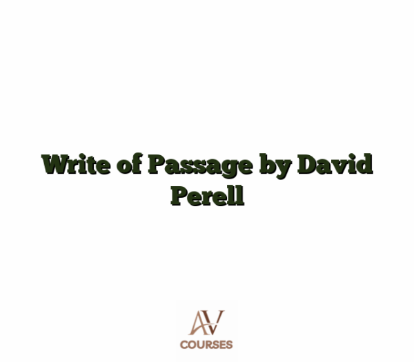 Write of Passage by David Perell