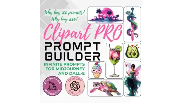 AIcreativeTools - Clipart Prompt Builder PRO Version for Midjourney