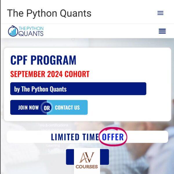 Python Quants - Certificate in Python for Finance (CPF) Program